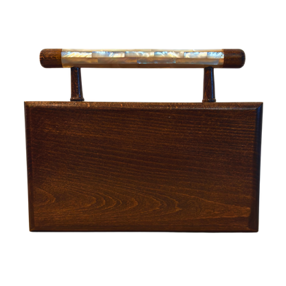 Sham – Lüks Şam El Çantası, Çiçek Motifli Sedef İşleme ve Brokar Astar