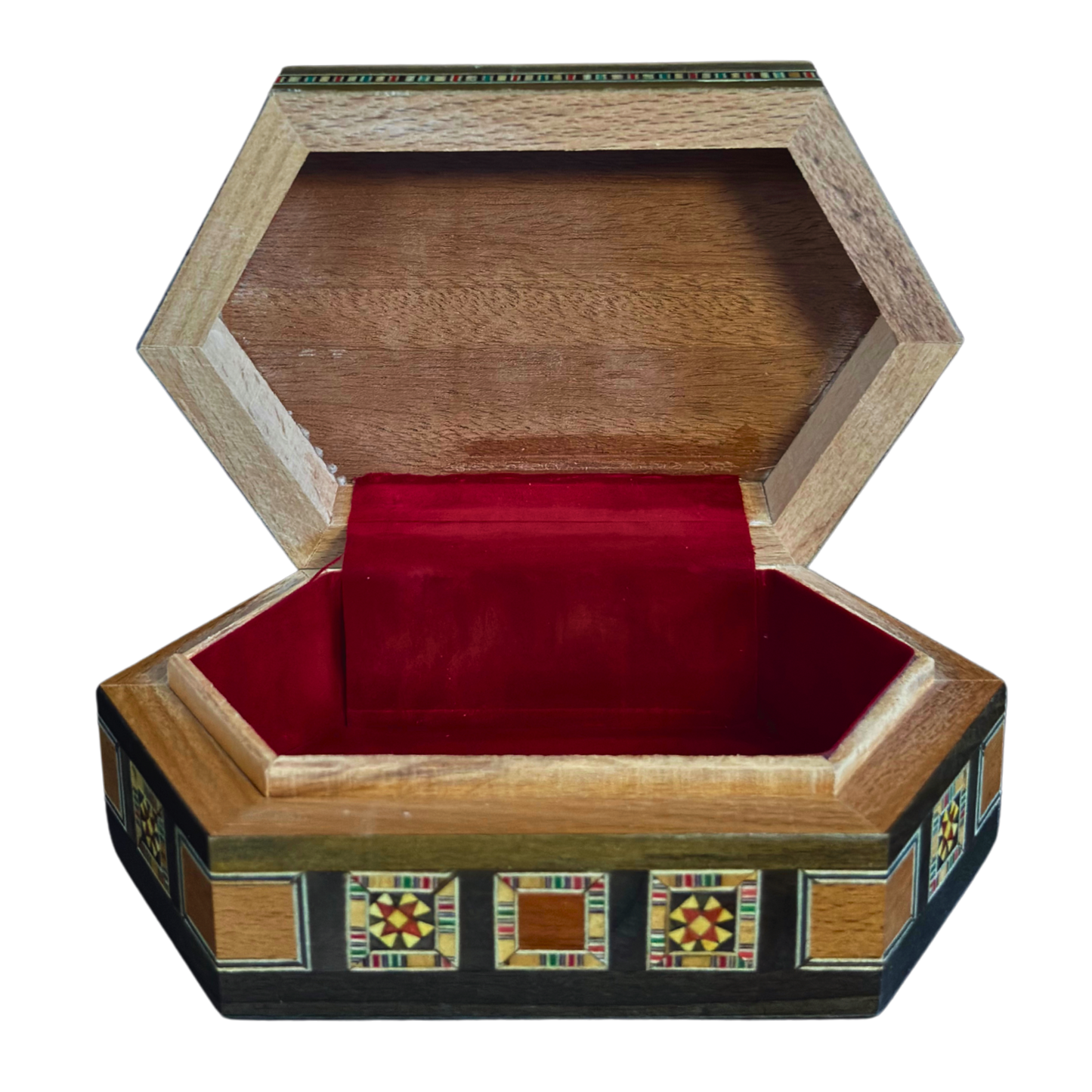 Refined Damascene Mosaic Box – Mother of Pearl & Velvet