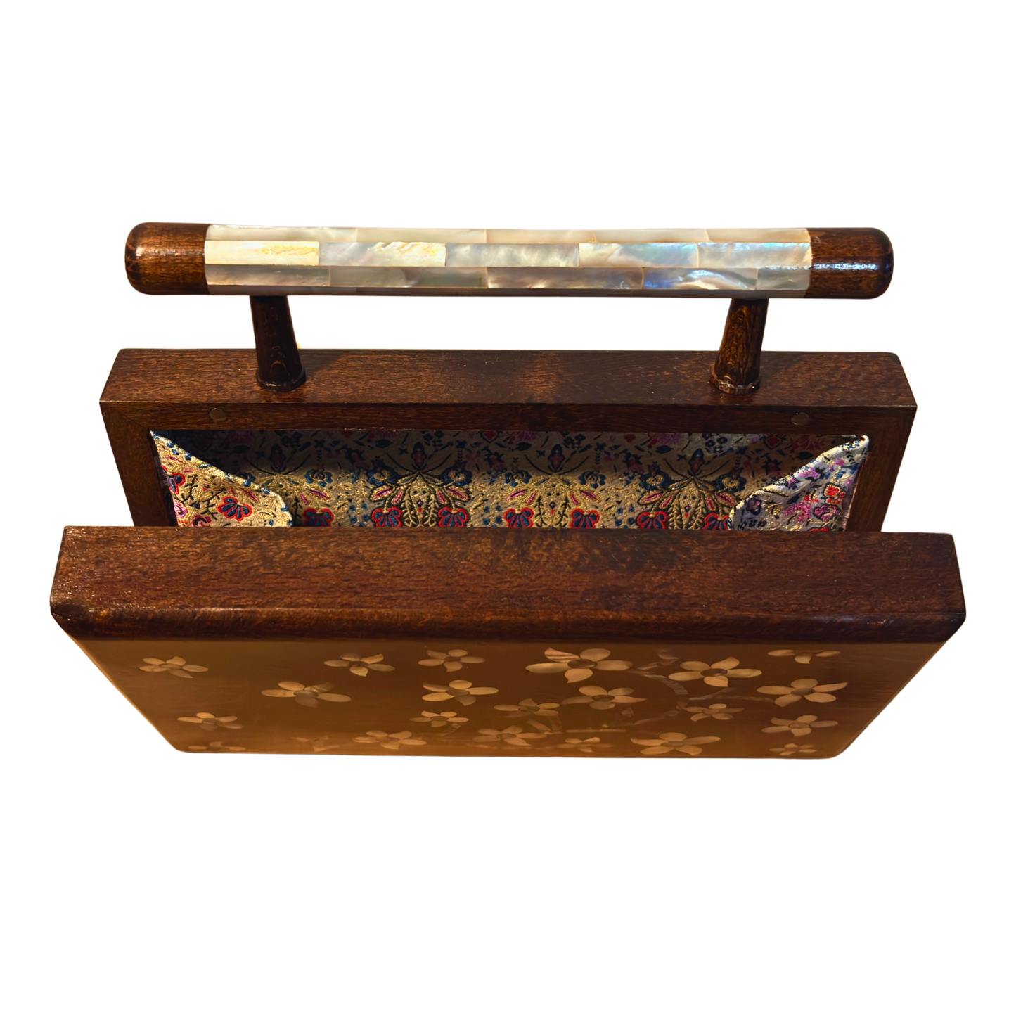 Yasmine – Bolso Damasquino de Lujo con Nácar y Forro de Brocado