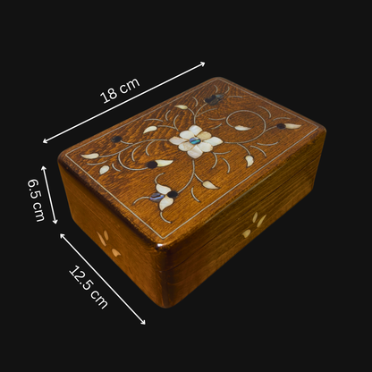 Boîte Damasquine de Luxe Artisanale – Nacre & Velours