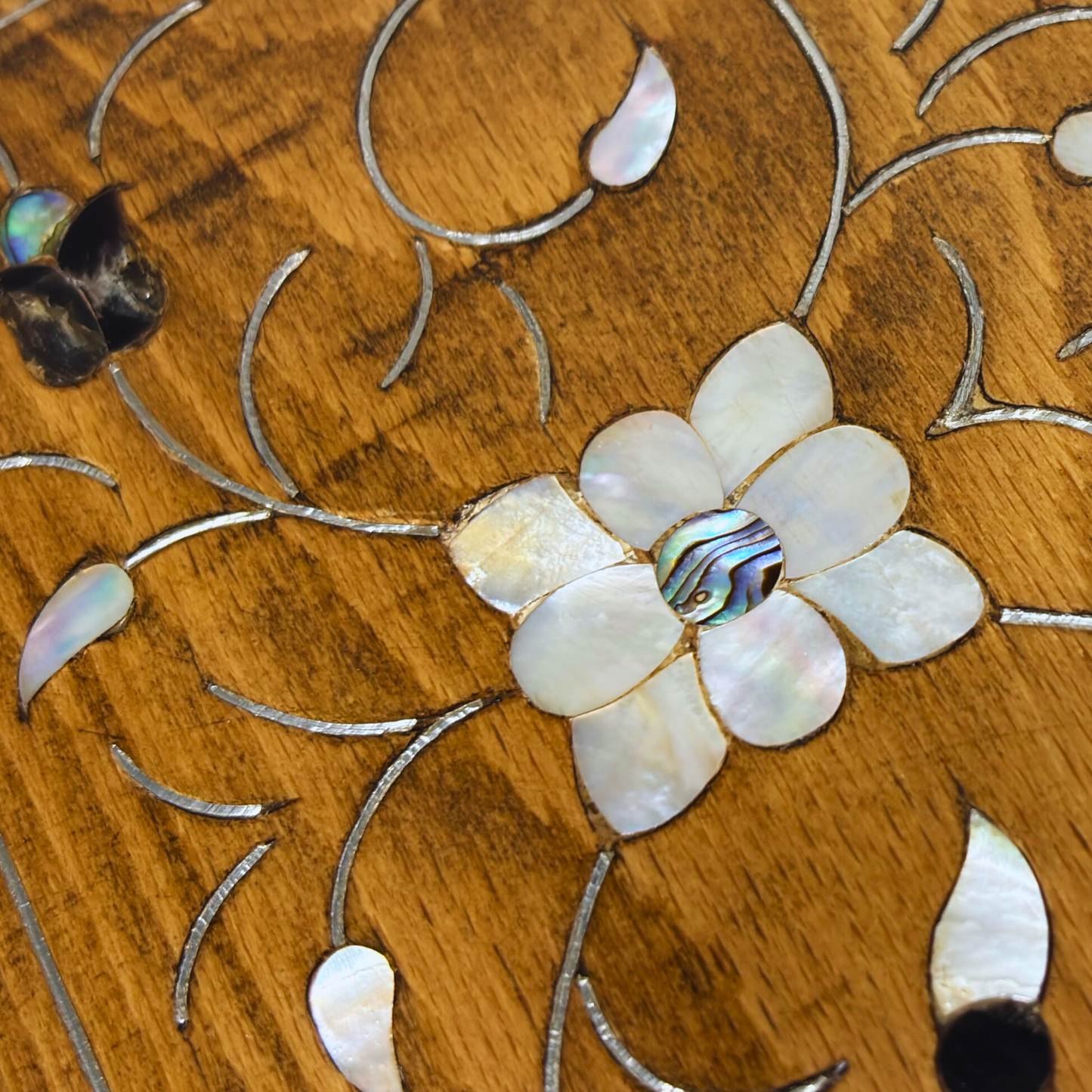 Handcrafted Damascene Luxury Box – Mother of Pearl & Velvet Elegance