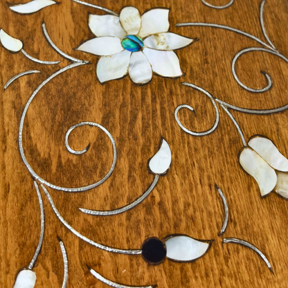 Handcrafted Damascene Luxury Box – Mother of Pearl & Velvet Elegance