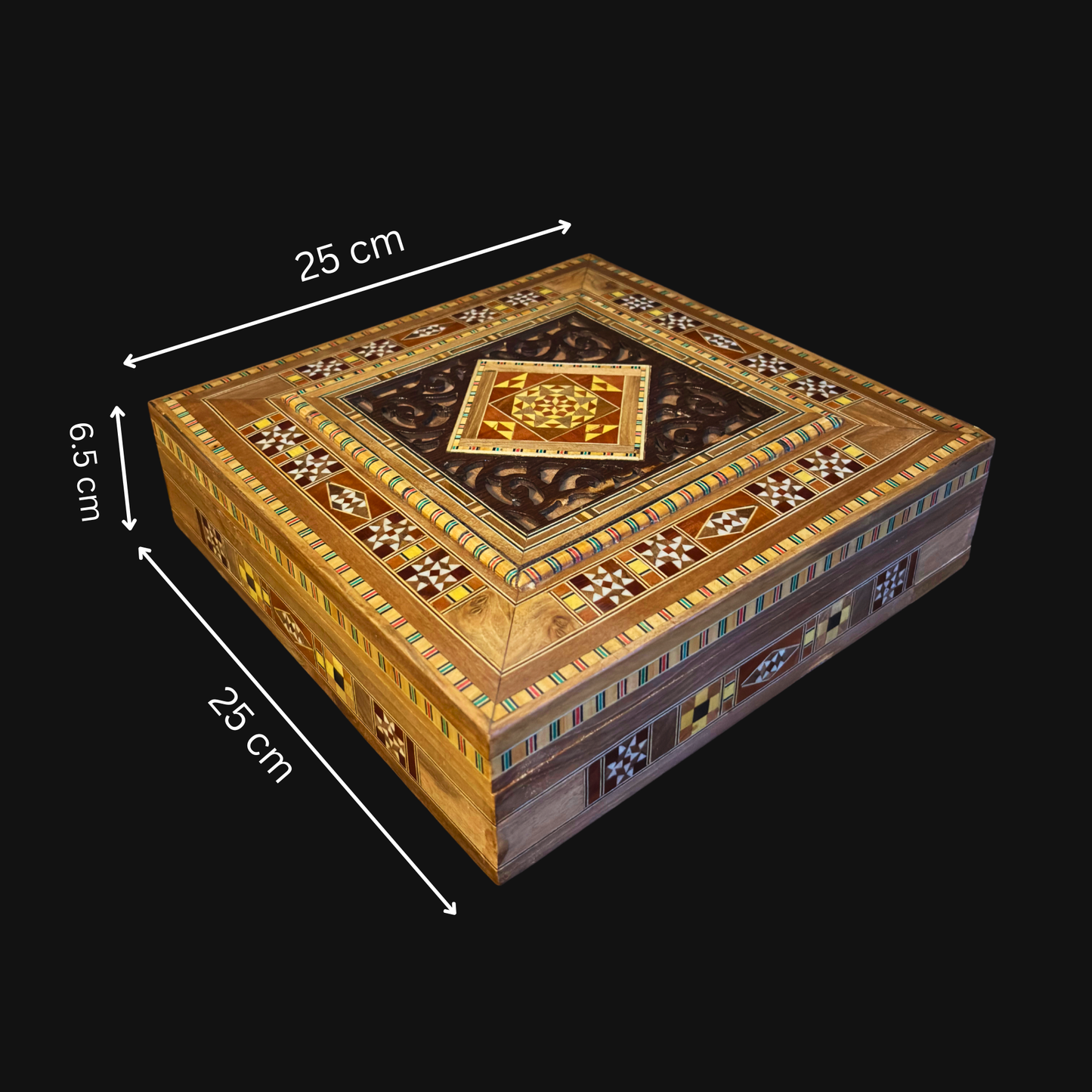 Damascene Mosaic Jewelry & Keepsake Chest – Velvet-Lined Elegance