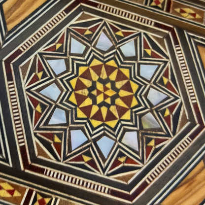 Refined Damascene Mosaic Box – Mother of Pearl & Velvet